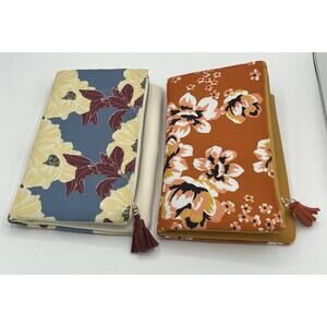 {Anthropologie} Rachel Pally Reversible x2 Folded Clutch Bag Floral Faux Leather